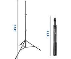 Apšvietimo stovas 260 cm aliuminio, 2 vnt.