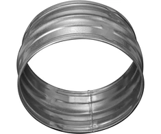 Apvalūs 200 mm skersmens vamzdžių sujungimai - metalinis ventiliacijos kanalo jungtis - ventiliacijos prailginimas - galvanizuoto metalo vamzdžių jungtis - džiovyklės ventiliacijos jungtis