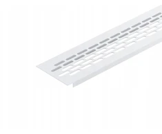 Aqbau aliuminio ventiliacinė grotelė baldams 480x60 mm - balta baldų ventiliacija