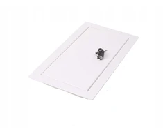 Aqbau baltos metalinės revizinės durelės su raktu 50x60cm