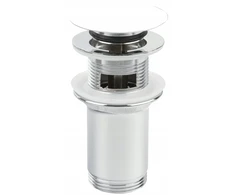 Aqbau didelis klik-klak išleidimo kamštis 5/4″ mova ir perpildymas, keramika, baltas