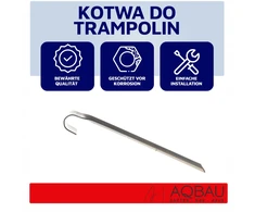 Aqbau inkarinis smailus takelio kabliukas batuto tvirtinimo detalėms stiprus metalinis 5 vnt. rinkinys