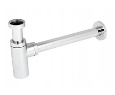 Aqbau Pusiau sifonas praustuvui, vamzdinis, chromuotas G 5/4″x32mm, reguliuojamas vamzdis su rožele