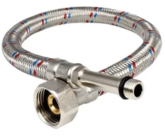 Aqbau Vandens žarna nerūdijančio plieno pynėje ilgas galas 1/2″ 40 cm