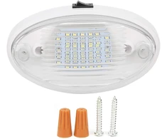 Aramox Rv vidaus apšvietimas, 12 V 400 lm Led lubų šviestuvas, didelio ryškumo vidaus apšvietimas Rv jachtos valties priekabai