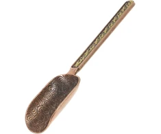Arbatiniai samteliai Vintage Scoop prieskonių samtelis kavos šaukštas druskai kavai arbatai (antikvarinis varis)