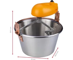 Ardes - ar24am81 inox virdulys 28 cm skersmens, maišytuvas uogienei, polentai, ardes maišymo virdulys indukcinei viryklei, maišytuvas su elektriniu varikliu, bajoneto dangtelis, lengvas valymas 8/12 porcijų