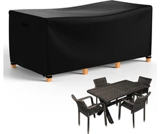 Armorget sodo baldų uždangalas 170 x 94 x 71 cm, 600d itin tvirtas, žieminis baldų uždangalas, atsparus vandeniui, atsparus plyšimui, anti-uv, brezentinis sodo baldų uždangalas su oro išleidimo angomis, sagtimis, raišteliu