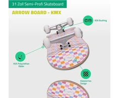 Arrow Board - 22, 27, 31 colių riedlentė, Kmx serijos riedlentės, tinkamos pradedantiesiems, vaikams ir paaugliams, idealiai tinka kruizams ir pagrindiniams triukams, klasikinis stilius