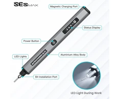 Arrowmax elektrinis atsuktuvas - įkraunamas su 32 bitų mikroprocesoriumi ir hd oled ekranu didelio tikslumo užduotims, iki 0,4 nm sukimo momentas, remontui (ses max)