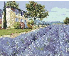 Artberry Paveikslas pagal skaičius – Levandų laukas I 40 x 50 cm su rėmu (jau įtemptas)