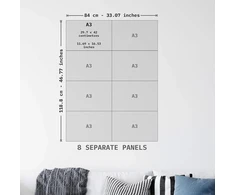 Artery8 Van Gogo mergaitė baltai, labai didelis plakatas (8 dalys), mergaitės paveikslas