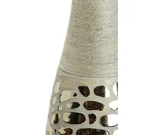 Aruva Ceramics Gėlių vazos, stalo vaza, keraminės dekoratyvinės mažos vazos gėlėms, pampų žolės dekoracija, namų svetainė, valgomojo stalas, biuro dekoras, keraminė vaza, dovana vestuvėms, kalėdoms, įkurtuvėms, 37 x 12