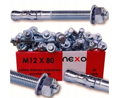 Arvex Plieninis įkalamas inkaras betonui M12x80 50 vnt. su žiedu