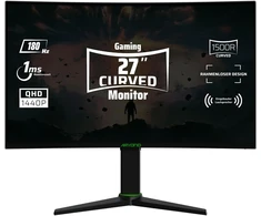 Aryond A27 V2 lenktas žaidimų monitorius, 27 colių 180hz lenktas Qhd (2560 x 1440) ekranas, 1ms reakcijos laikas, Hdr 10 Ratio Freesync ir G-sync 119.9% Srgb, Pc ekranas, Hdmi jungtis