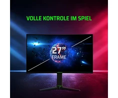 Aryond A27 V2 lenktas žaidimų monitorius, 27 colių 180hz lenktas Qhd (2560 x 1440) ekranas, 1ms reakcijos laikas, Hdr 10 Ratio Freesync ir G-sync 119.9% Srgb, Pc ekranas, Hdmi jungtis