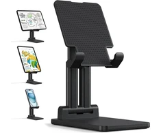 Arzopa planšetinio kompiuterio stovas, nešiojamojo monitoriaus stovas, reguliuojamo kampo ir sulankstomas stabilus stovas stalui, suderinamas su nešiojamaisiais monitoriais, ipad planšetiniais kompiuteriais
