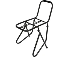 Asixxsix dviračio priekinio rato laikiklis, 15 kg talpos, plieno kalnų/plento dviračio priekinio rato laikiklis, trikampis bagažo nešiklis su paaukštintu atitvaru kroviniams