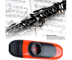 Asixxsix kazoo 11cm profesionalus elektrinis kazoo mažas nešiojamas kazoo rinkinys, lengvai naudojamas profesionalus kazoo su garso nuėmimu, 5 kazoo membranos gitarai, ukulele (oranžinis)