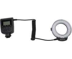 Objektyvas Asixxsix macro žiedinė blykstė, 3000–15000k 48 led reguliuojamas led žiedinis apšvietimas su lcd ekranu, 9 adapterių žiedai ir 2 blykstės difuzoriai, skirti dslr fotoaparatams