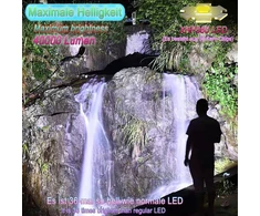 Asort led žibintuvėlis itin ryškus 40 000 liumenų, įkraunamas per usb, 36 šerdžių led, ipx67 atsparus vandeniui, įkraunamas priartinamas žibintuvėlis stovyklavimui, žygiams ir naudojimui avarijos atveju (26650 baterija)