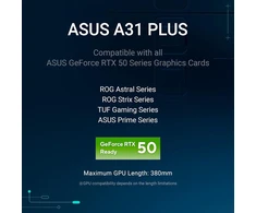 Asus A31 Plus Tg Argb Baltas Atx Pc korpusas - su iš anksto įdiegtais Argb ventiliatoriais - stiklinis priekinis skydelis - suderinamas su paslėptų prievadų pagrindine plokšte - 360 mm radiatoriai - 380 mm vaizdo plokštės - baltas