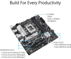 Vaizdo plokštė Asus Prime B760m-a D4-csm pagrindinė plokštė Lga 1700