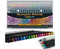 Atbalex Metal Colorful Art Co 20 akvarelinių teptukų rinkinys tapybai ir piešimui