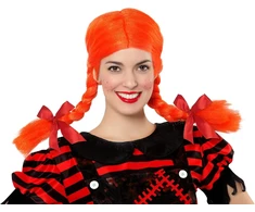Atosa 39895 animacinis perukas oranžinis su kasomis unisex - suaugusiems