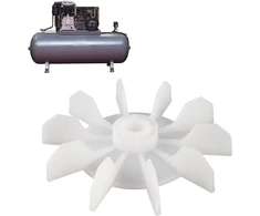Atsarginės dalys central pneumatic kompresoriams, atsarginis ventiliatoriaus sparnuotės plastikinis ventiliatoriaus sparnuotės priedas mažiems oro kompresoriams, directonline variklis, 14 mm velenas, 135 mm išorinis skersmuo