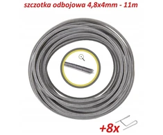 Atšokimo šepetys, šepetėlinis sandariklis nuo dulkių 4,8x4 pilkas 11m klijai + spaustukai
