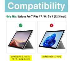 Atsparus smūgiams dėklas procase su stovu ir reguliuojamu dirželiu per petį, skirtas surface pro 7 plus, pro 7 / pro 6 / pro 5 (2017) / pro 4 / pro lte, tvirtas hibridinis apsauginis dėklas su dirželiu - juodas