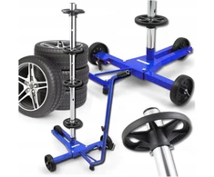Atturo Stovas vežimėlis ratams ir padangoms iki 100 kg, ratas 225 mm, metalinis mobilus garažinis