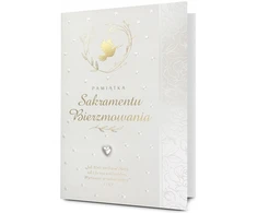 Atvirukas Sutvirtinimo Sakramentui, gausiai dekoruotas, auksuotas su linkėjimais Premium Hm 3079