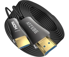 Atzebe šviesolaidinis Hdmi kabelis 2.0 palaiko 4k @ 60hz 3d Full Hd Arc Cec Hec funkcijas, 20 m