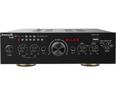 Muzikinis centras Audibax Miami karaoke stiprintuvas su bluetooth 100w + 100w. Nuotolinio valdymo pultas