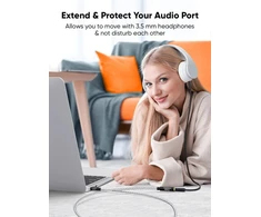 Audio prailginimo laidas 3.5mm kištukas-lizdas, 3 metrai
