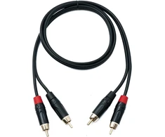 Audio Rca kabelis 2x Rca, 100 cm, juodas