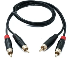 Audio Rca kabelis 2x Rca, 100 cm, juodas