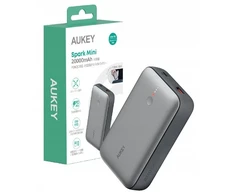 Aukey Pb-y57 Spark Mini Bank 20000mah Pd ir Qc 3.0 Usb-c 22.5w Led + kabelis