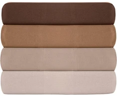 Aukščiausios kokybės pagalvių užvalkalų komplektas (2 vnt.), 80 x 80 cm, 100% medvilnės ranforsas, rudas | uždarymas vokeliu, 155 siūlų skaičius | galima skalbti skalbimo mašinoje 30°c temperatūroje, minkštas ir patvarus
