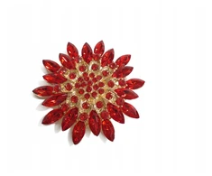 Auksinė 7 cm 3d cirkonio sagė