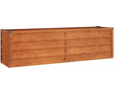 Aukštas sodo lovelis, rūdžių, 160x40x45cm, Corten plienas