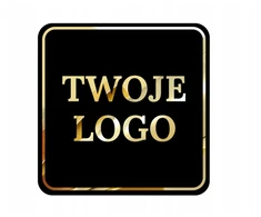 Auksuotos etiketės su Jūsų logotipu ant juodos folijos, 4x4cm 100vnt.