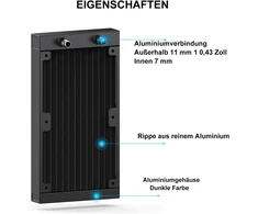 Aušintuvas su 12 vamzdelių, 240mm aliuminio šilumos mainų