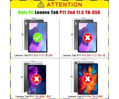 Auslbin dėklas, skirtas lenovo tab p11 (2nd gen) 11.5 colių tb-350fu/tb-350xu 2022 pu odinis dėklas su stovu, apsauginis dėklas, skirtas lenovo tab p11 (2nd gen) 11.5 colių, violetinis