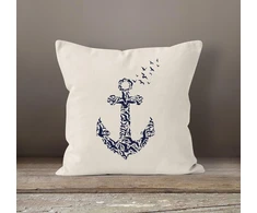 Autiga magiškas pagalvėlės užvalkalas bird anchor birds dekoratyvinis pagalvėlės užvalkalas 40 x 40 cm cotton natural 40 cm x 40 cm