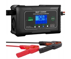 Automatinis automobilinis akumuliatorių įkroviklis su 12v 24v atnaujinimo funkcija