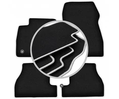 Automobiliniai kilimėliai sidabrinis skirti: Ford Focus Mk3 Usa sedanui, universalui 2010-2019
