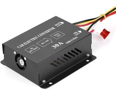 Automobilinis galios keitiklis, automobilio sunkvežimio dc 24v į 12v galios keitiklis elektrinis inverteris įtampos reguliatorius žemyn transformatorius (24v į 12v/30a/360w)
